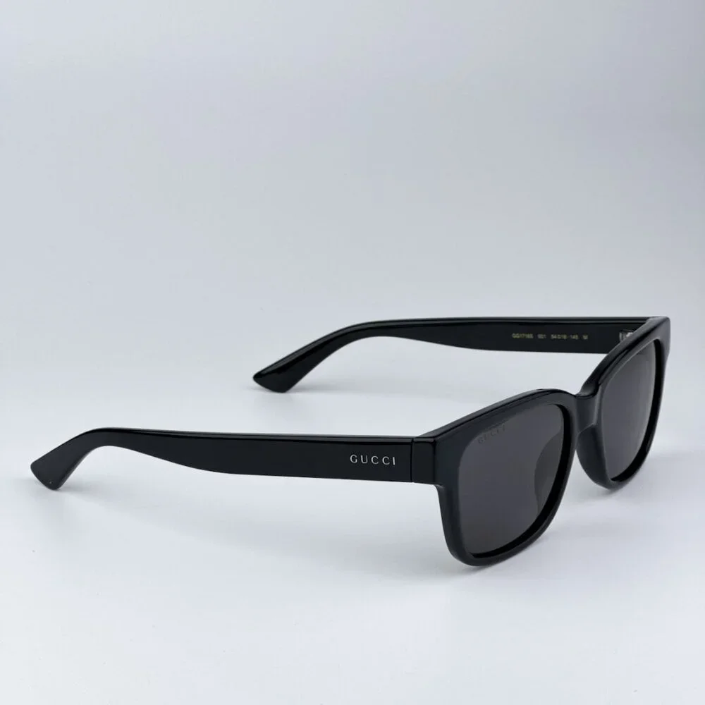 Gucci GG1716S 001 BRAND NEW Sunglasses Black Grey Square Unisex